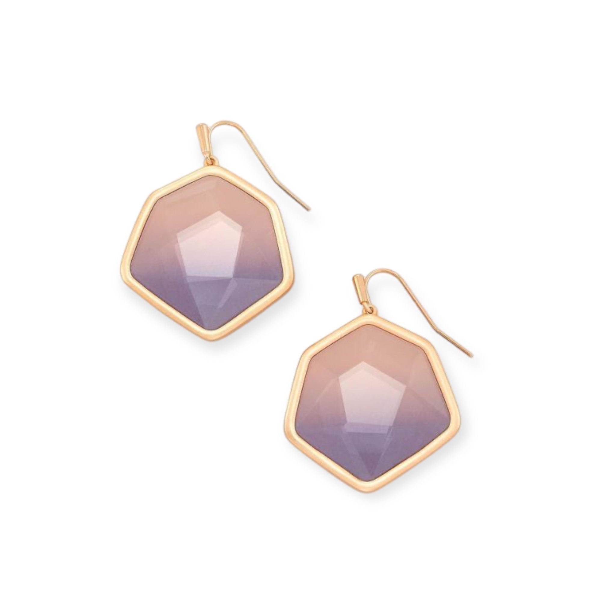 Vanessa Rose Gold Drop Peach Ombré Earrings