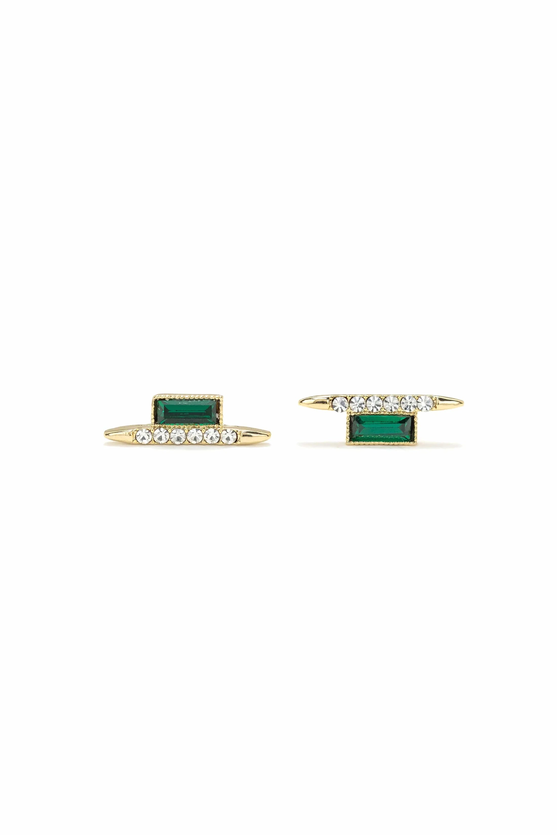 Vendetta Stud Earrings Emerald