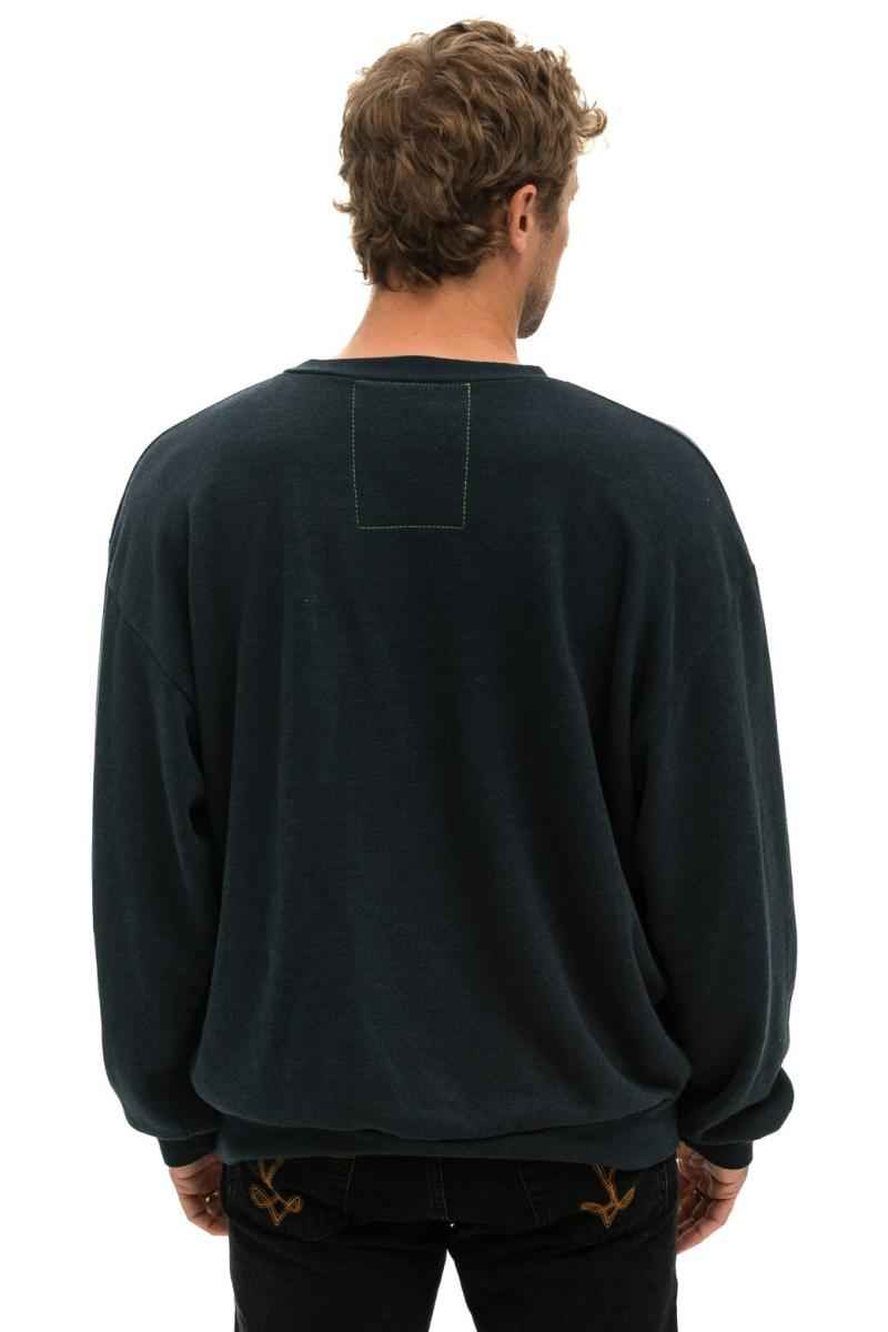 Bolt 2 Relaxed Crew Sweatshirt Charcoal Pink