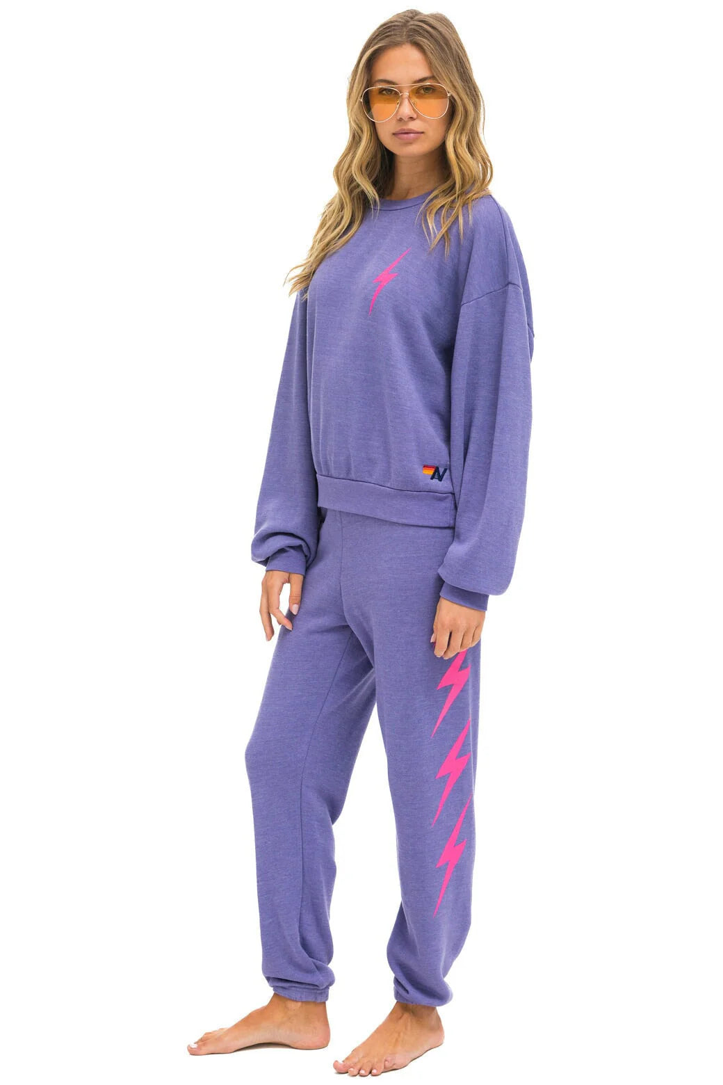 Bolt 2 Relaxed Crew Sweatshirt Lavender Pink