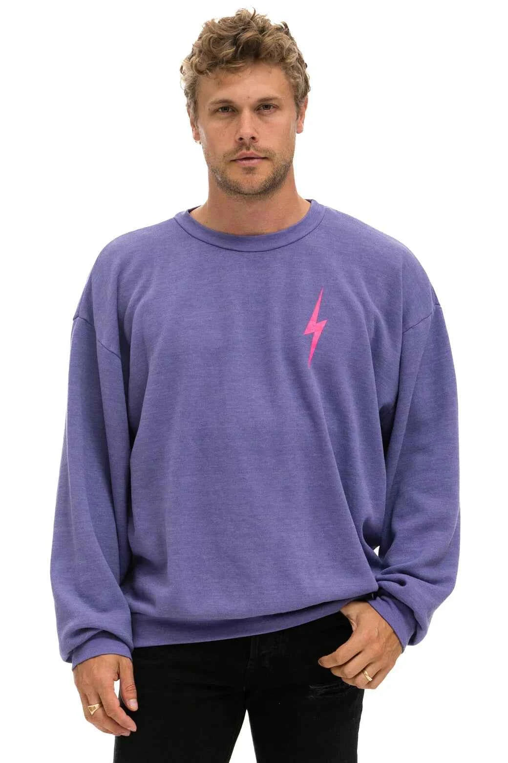 Bolt 2 Relaxed Crew Sweatshirt Lavender Pink