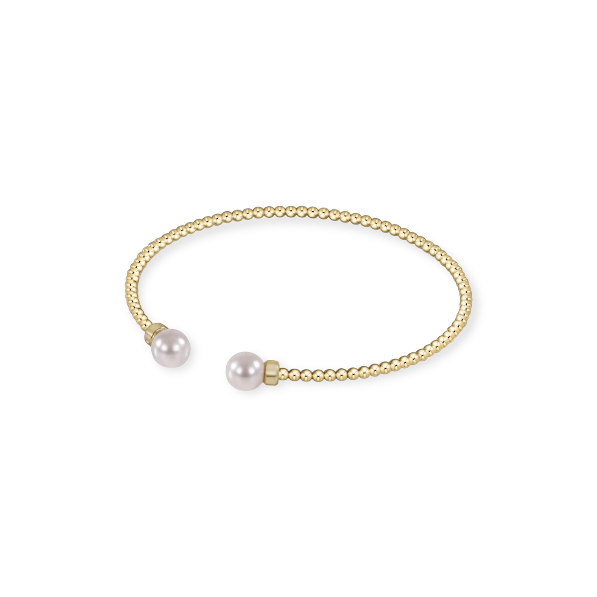 enewton Classic Gold 2mm Bead Cuff - Pearl