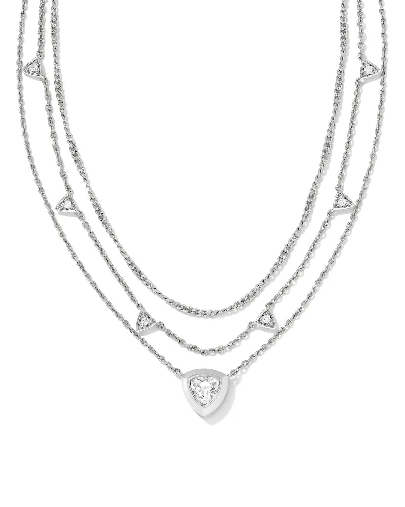 Arden Multi Strand Necklace - Silver