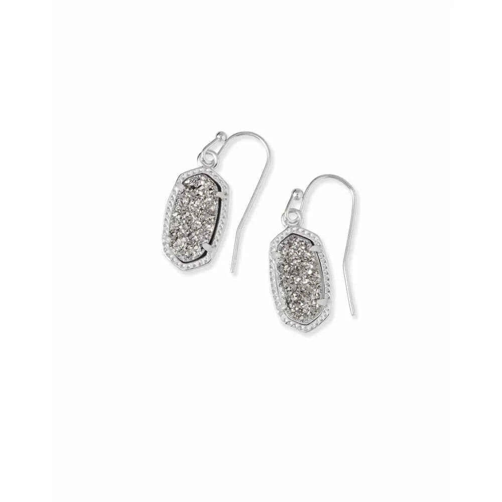 Lee Platinum Drusy Earrings