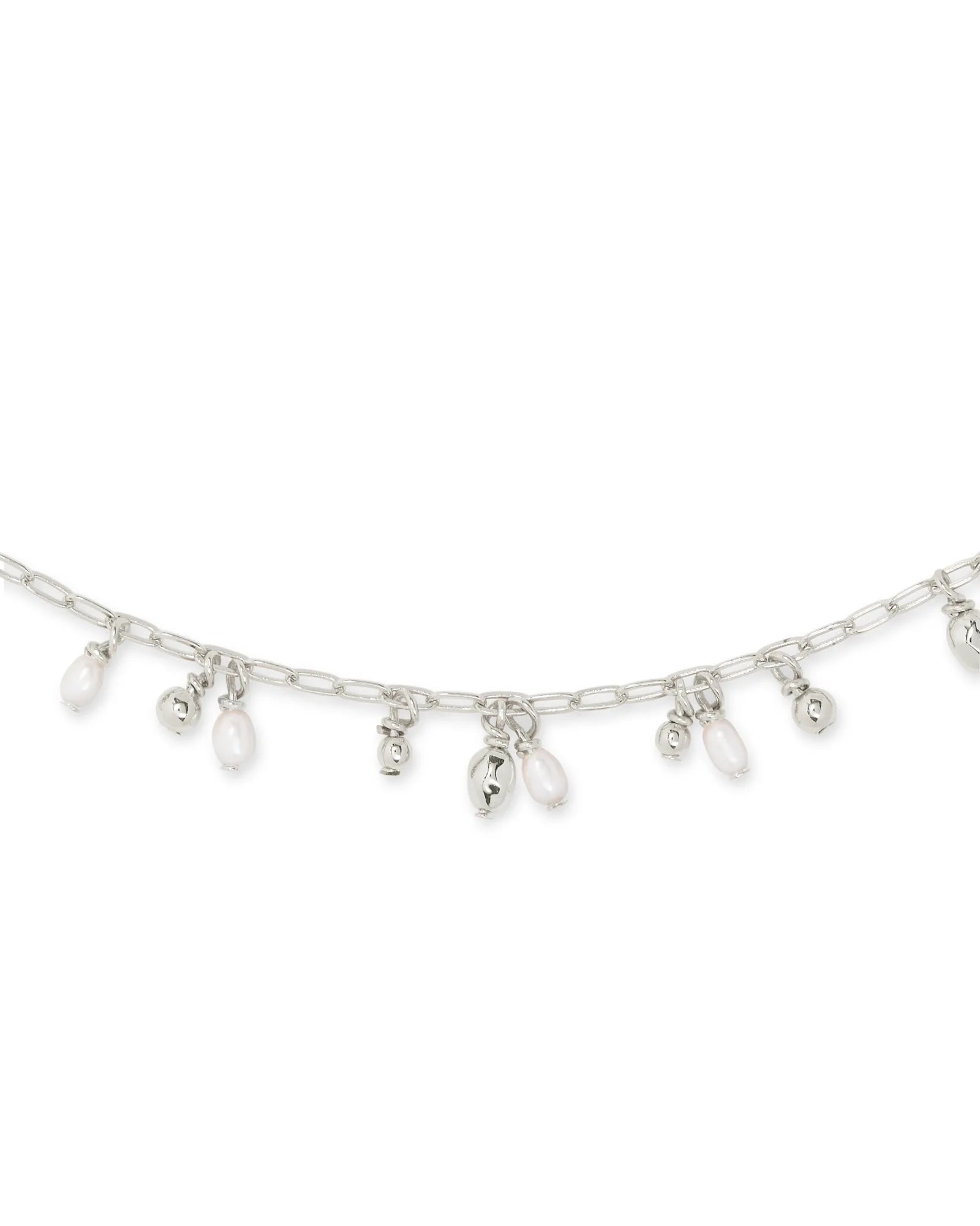 Mollie Silver Choker Necklace in Freshwater Cultured Pearl