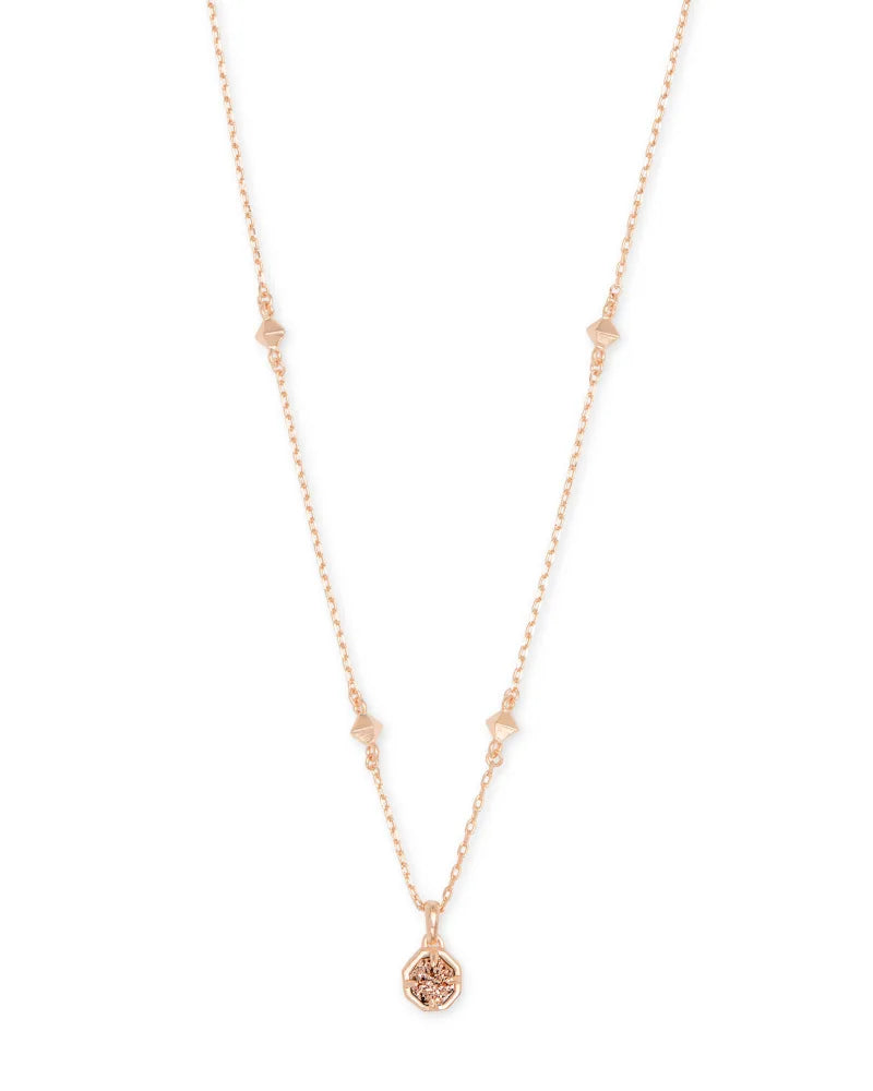 Nola Short Rose Gold Pendant Drusy - Bella's House Tulsa
