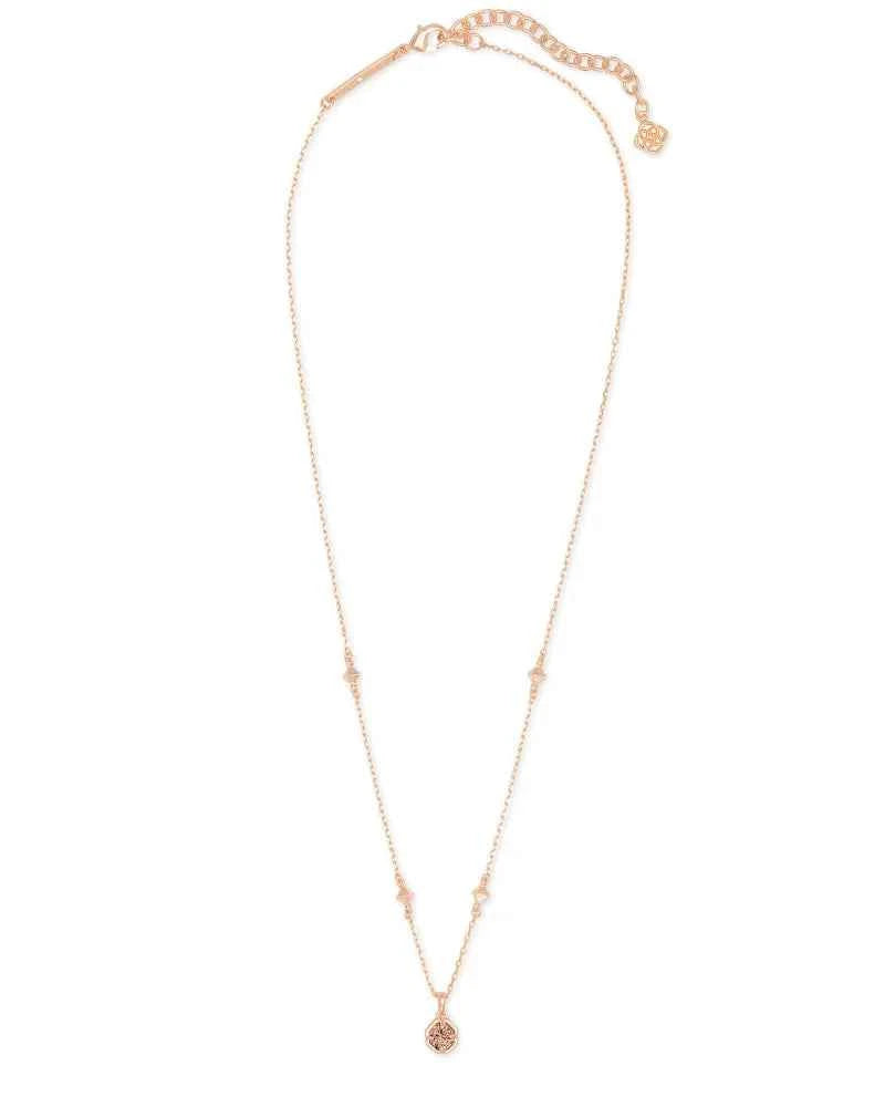 Nola Short Rose Gold Pendant Drusy