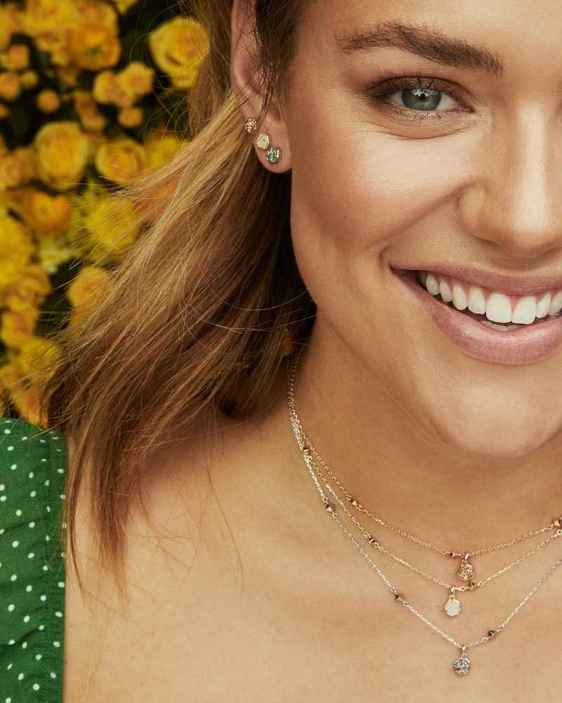 Nola Short Rose Gold Pendant Drusy