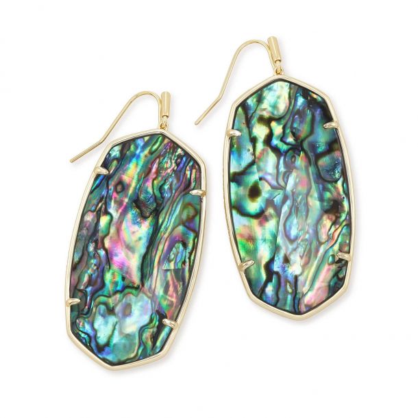 Faceted Danielle Abalone Shell Earrings