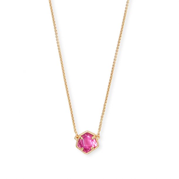 Jaxon Gold Short Strand Necklace in Azalea Illusion