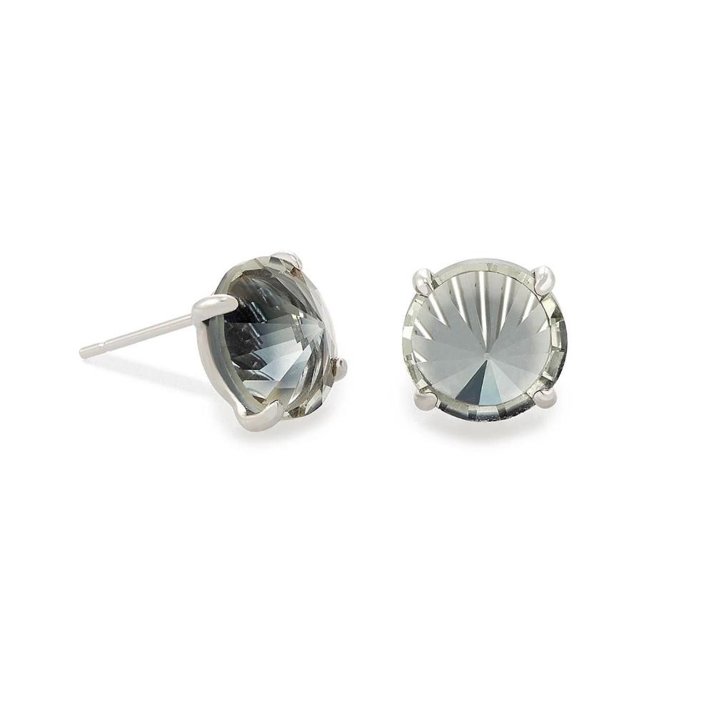 Jolie Rhodium Stud Charcoal Gray Ombre Earrings - Bella's House Tulsa