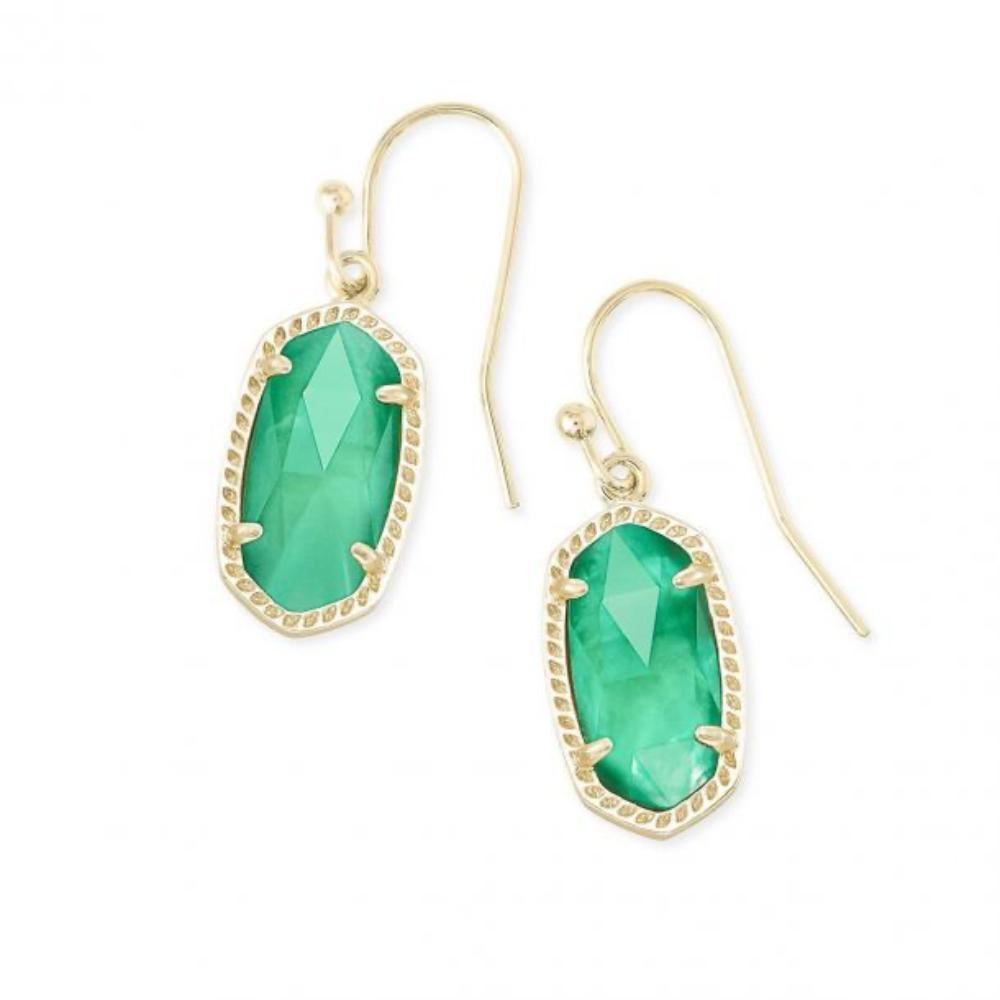 Lee Peacock Jade Illusion Gold Earrings - Bella's House Tulsa