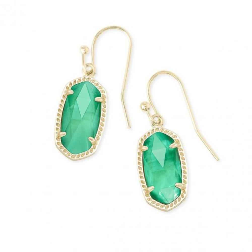 Lee Peacock Jade Illusion Gold Earrings