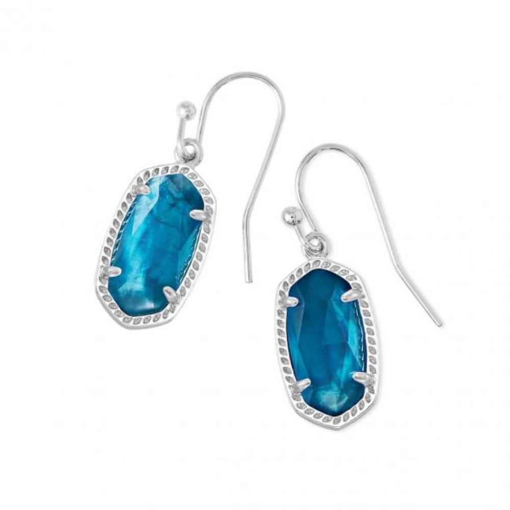 Lee Peacock Blue Illusion Rhodium-Plated Earrings