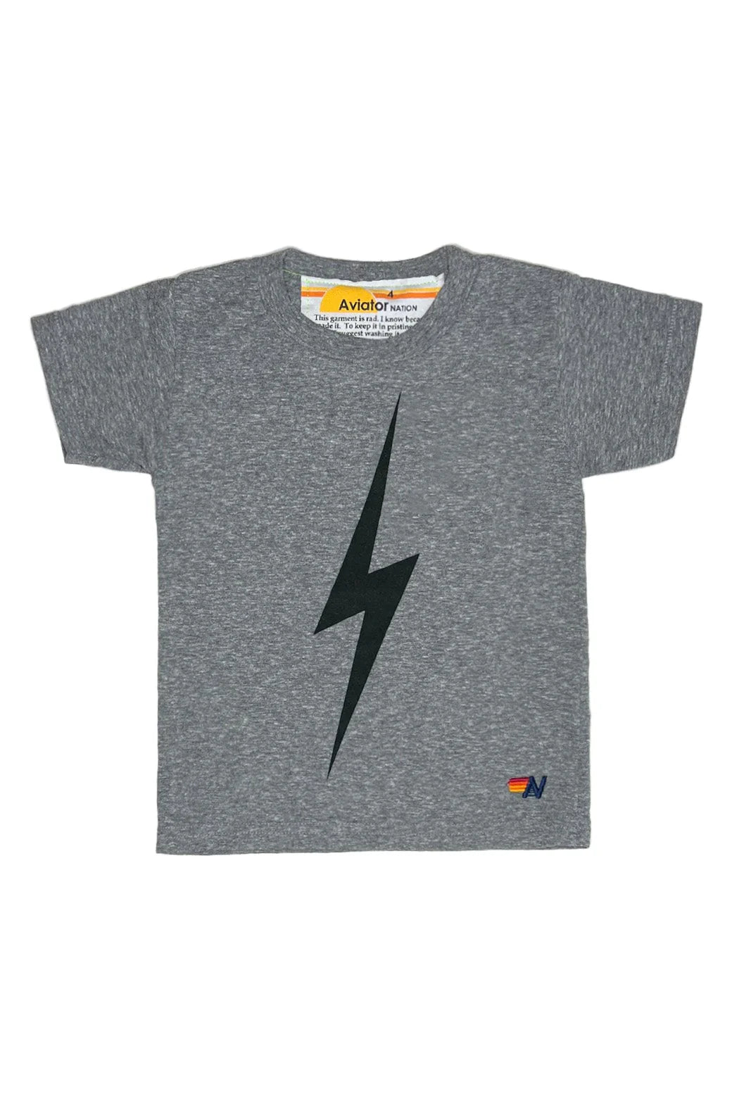 Kids Bolt Tee - Heather Grey