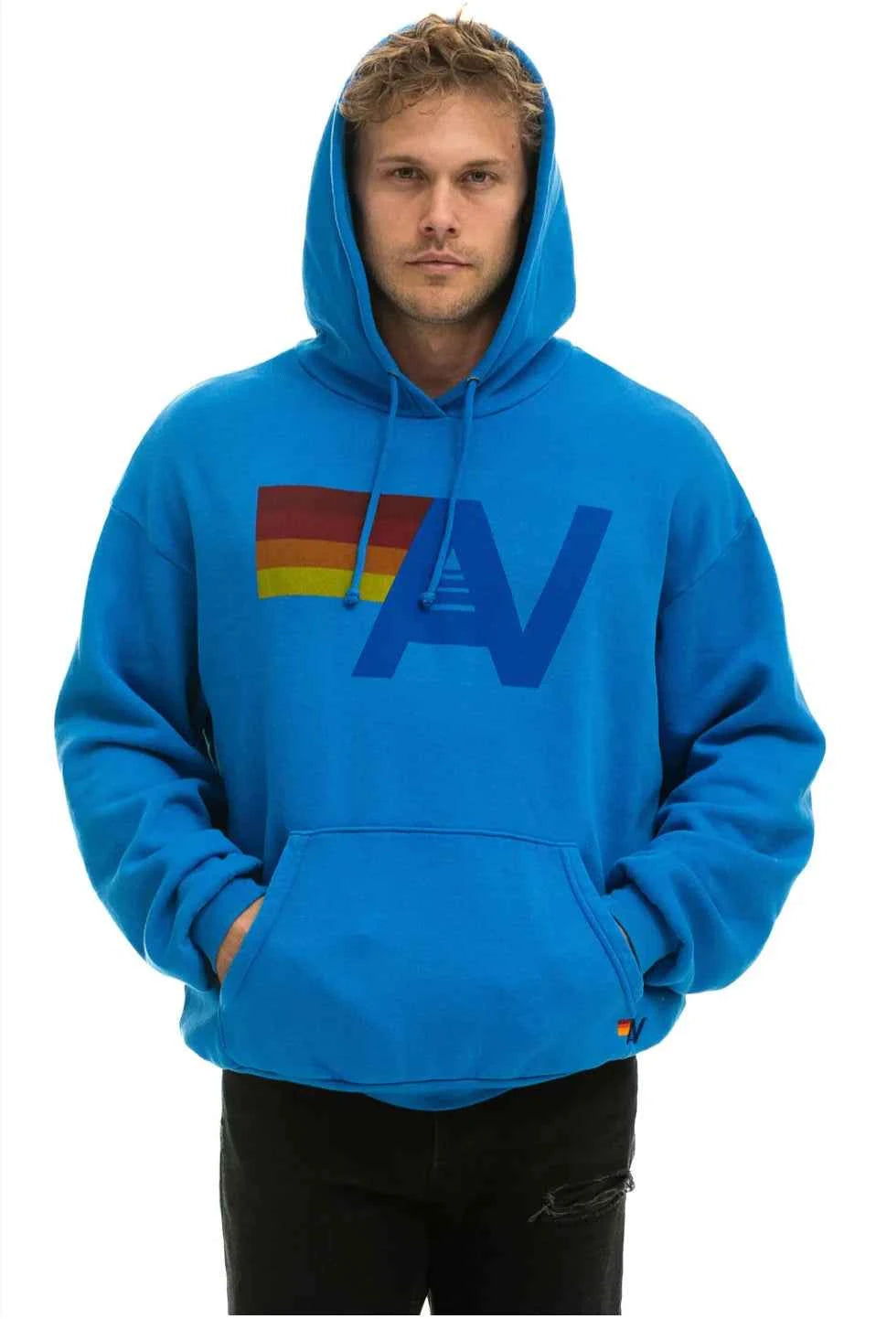 Logo Pullover Relaxed Hoodie - Ocean