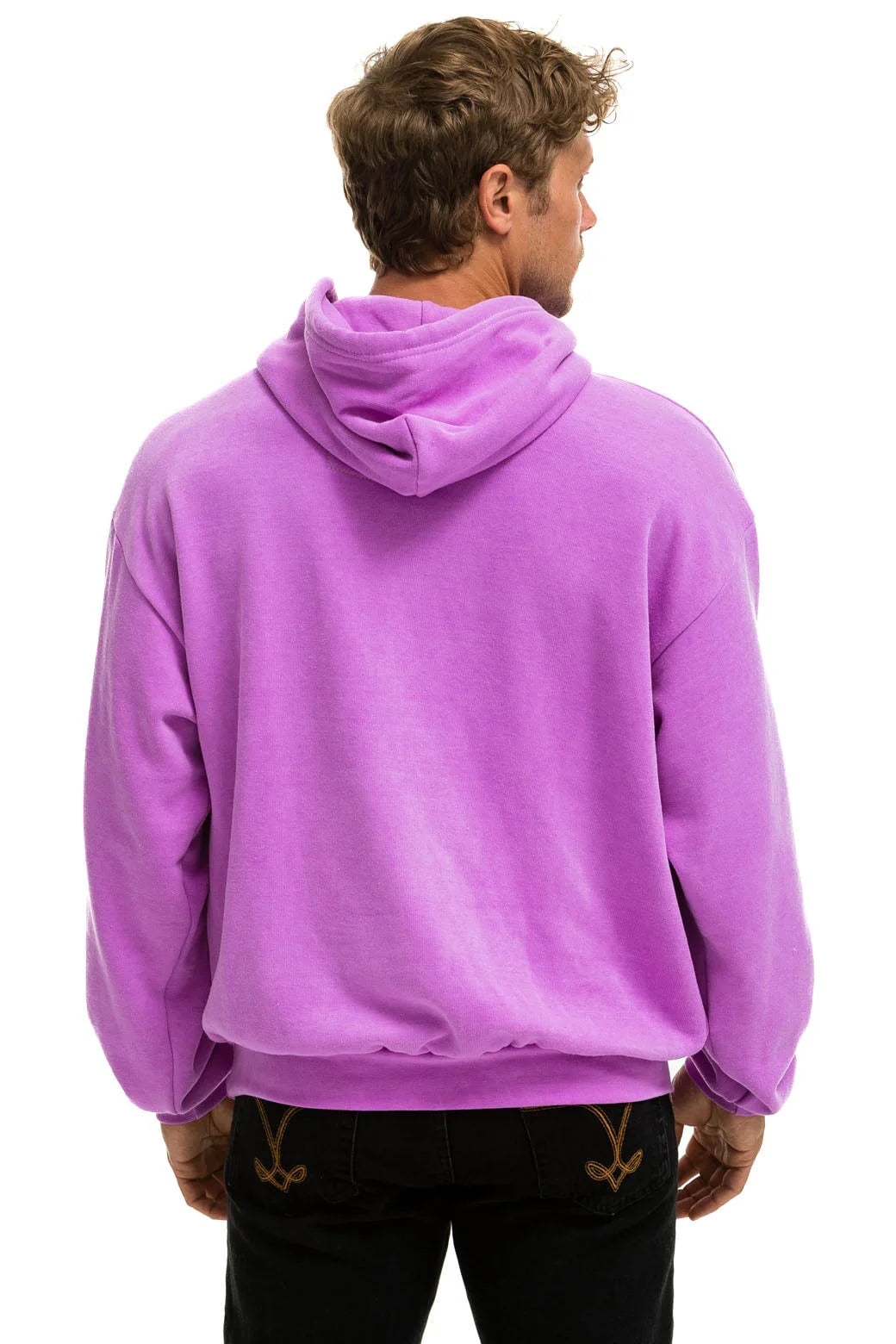 Logo Pullover Relaxed Hoodie - Neon Purple