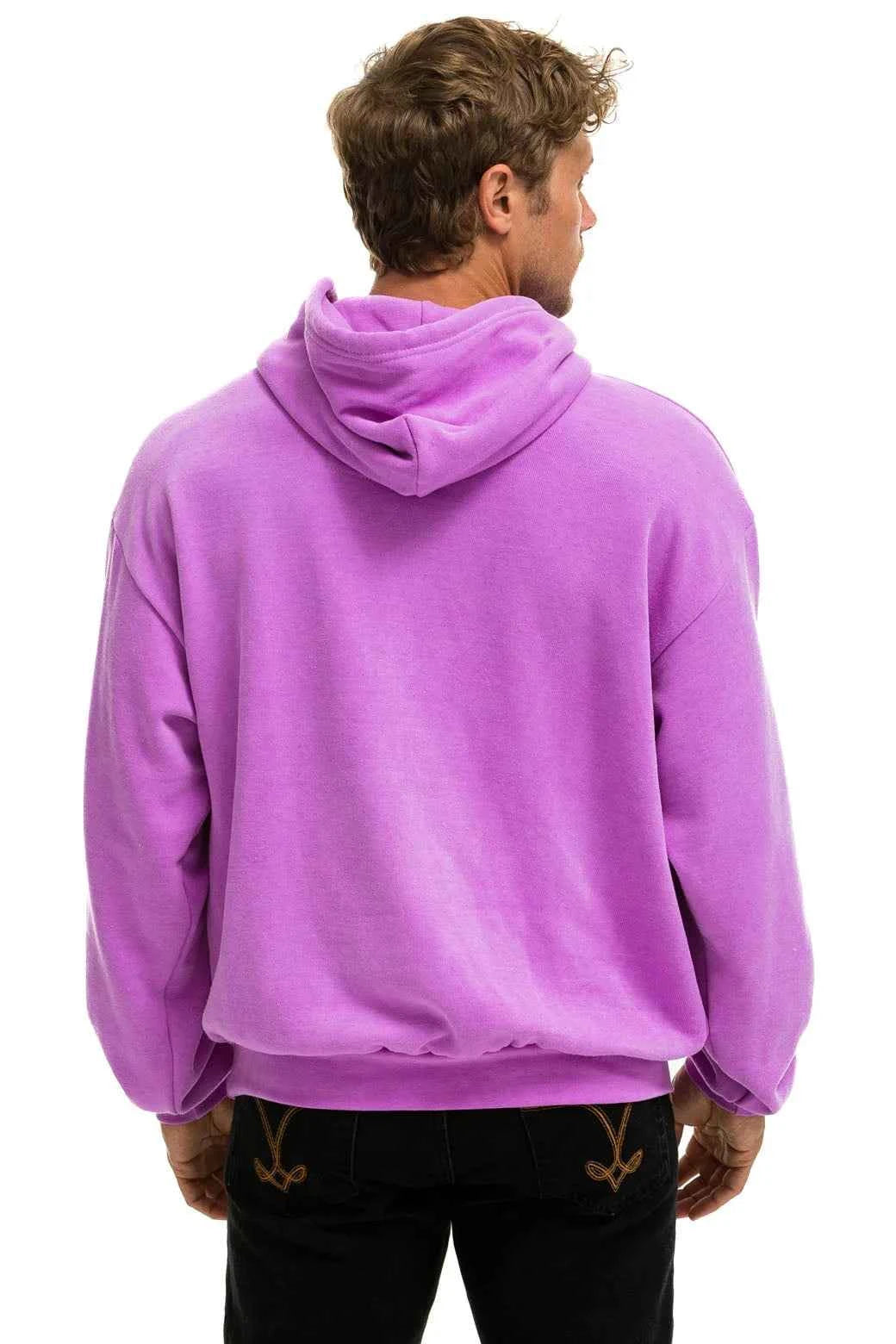 Logo Pullover Relaxed Hoodie - Neon Purple