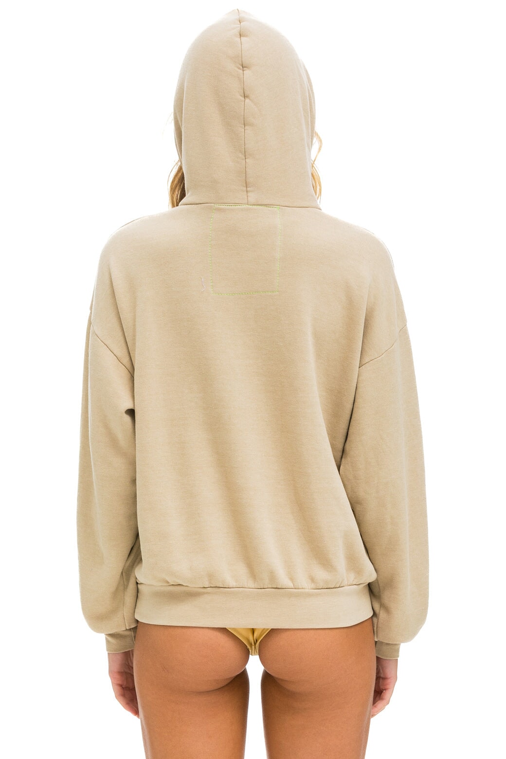 Logo Stitch Pullover Relaxed Hoodie - Sand - Bella's House Tulsa