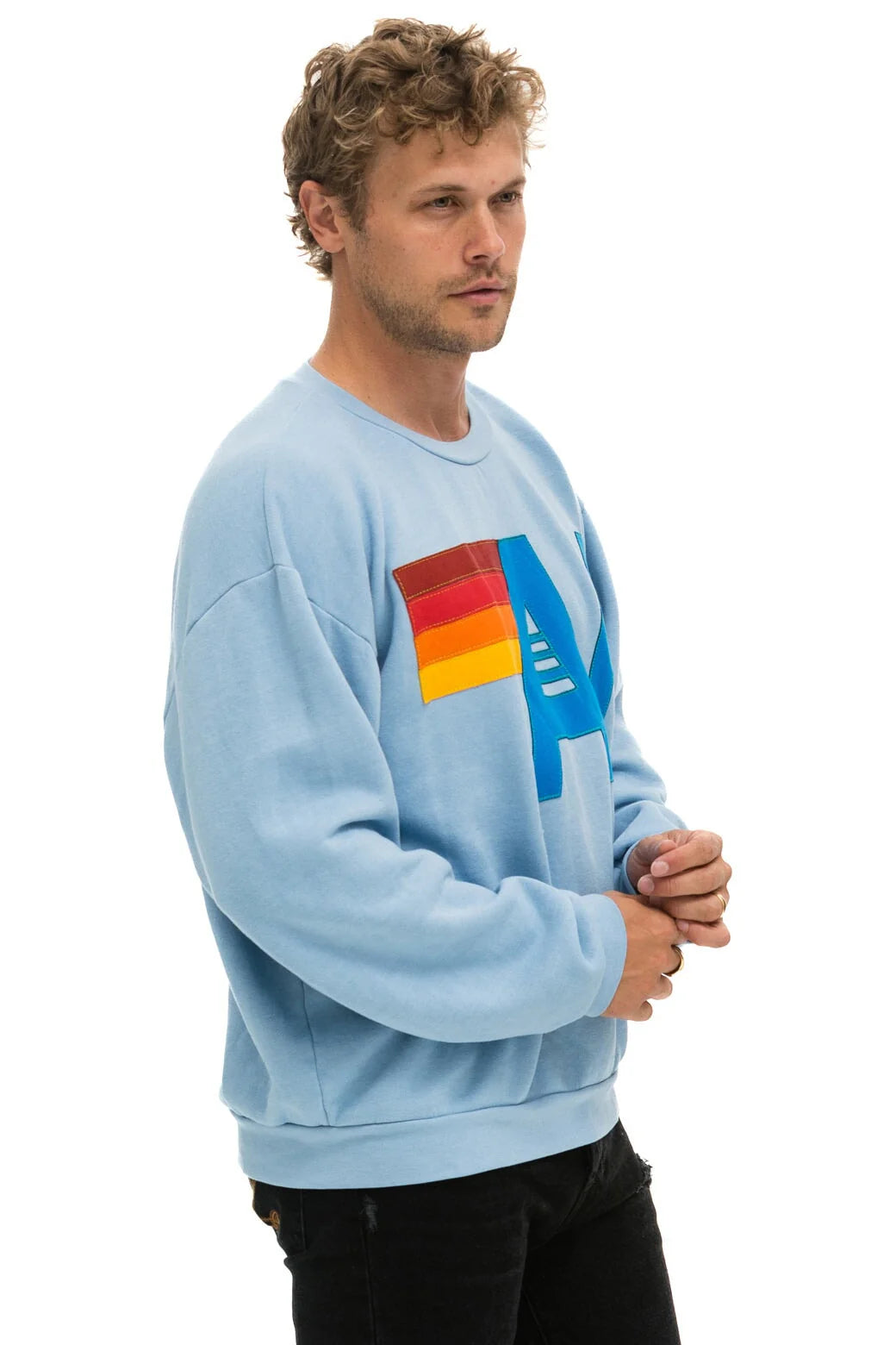 Logo Stitch Crew Sweatshirt Relaxed Ice - Bella's House Tulsa