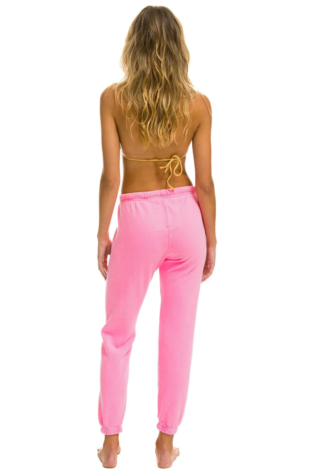Logo Women's Sweatpants Neon Pink - Bella's House Tulsa