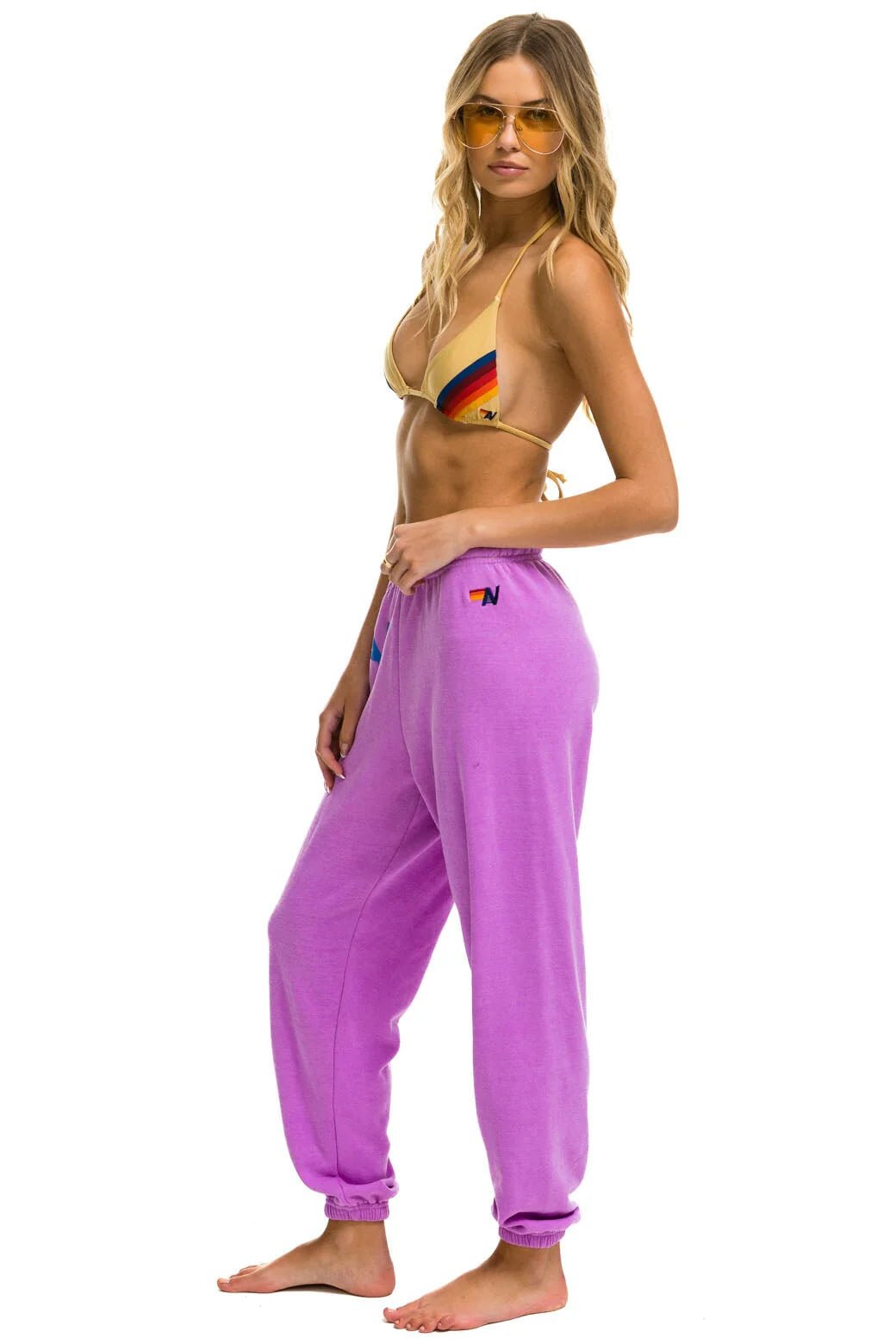 Logo Women's Sweatpants Neon Purple