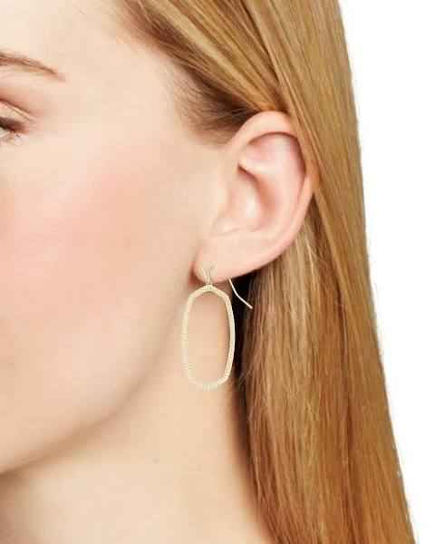 Elle Open Frame Rose Gold Earrings