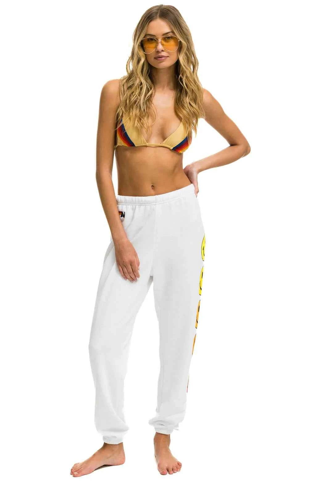 Smiley Sunset Sweatpants White