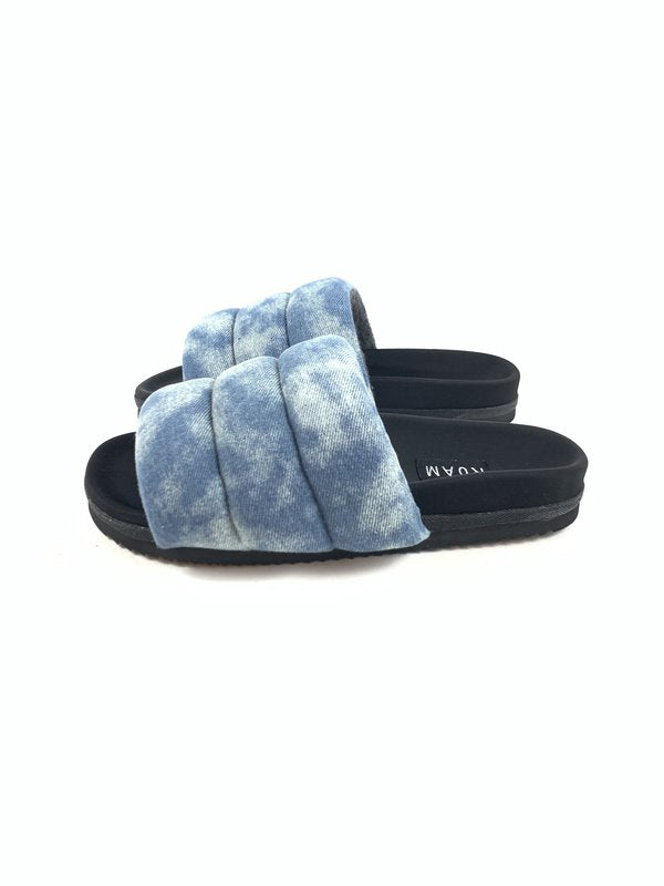Denim Cross Sandals Shibori