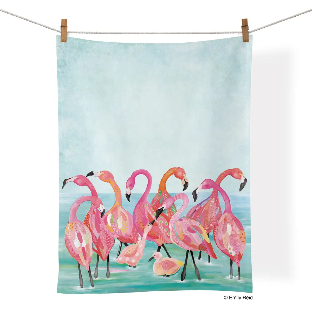 Flamingo Beach | Cotton Tea Towel