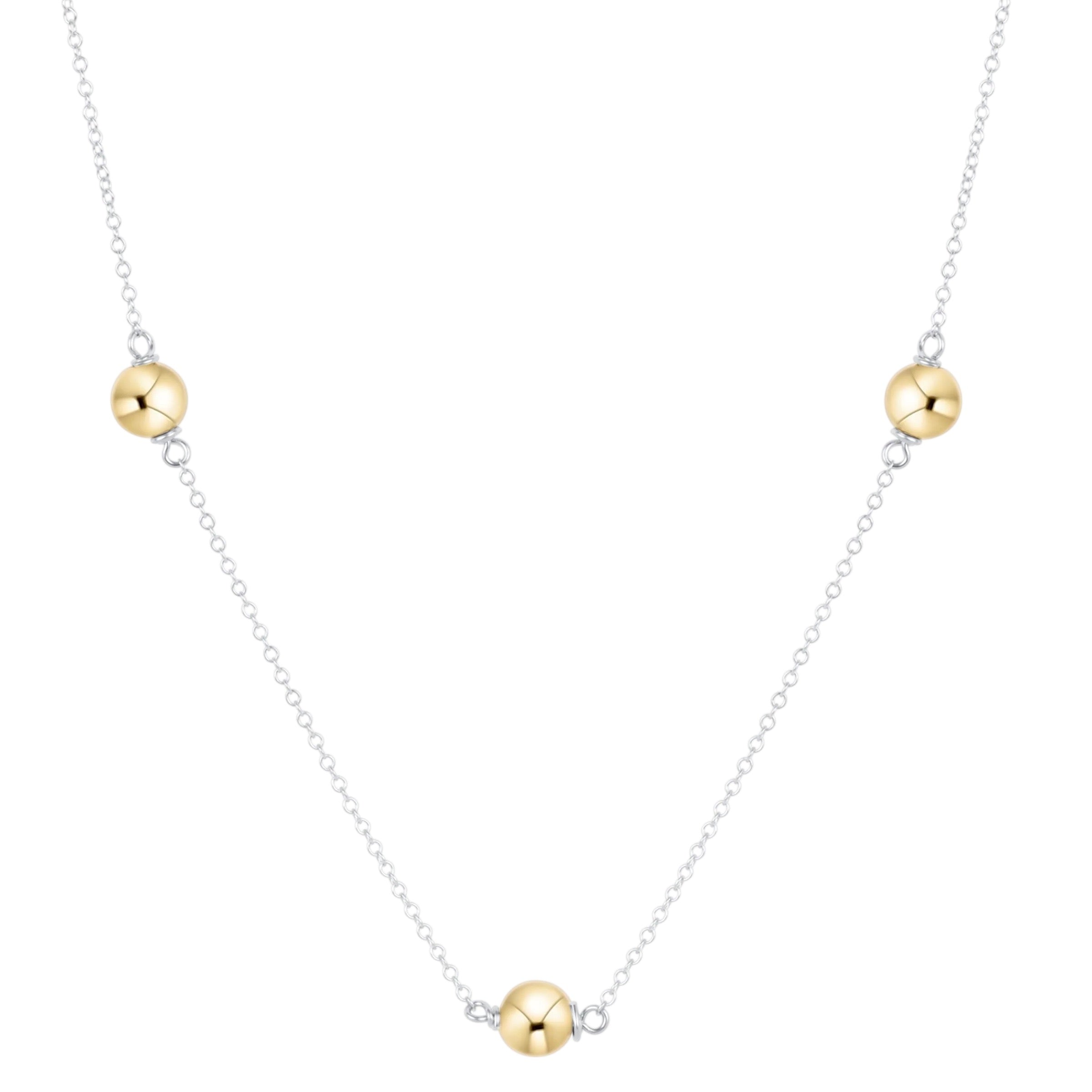 17" Choker Simplicity Mixed Metal Classic Gold 6mm