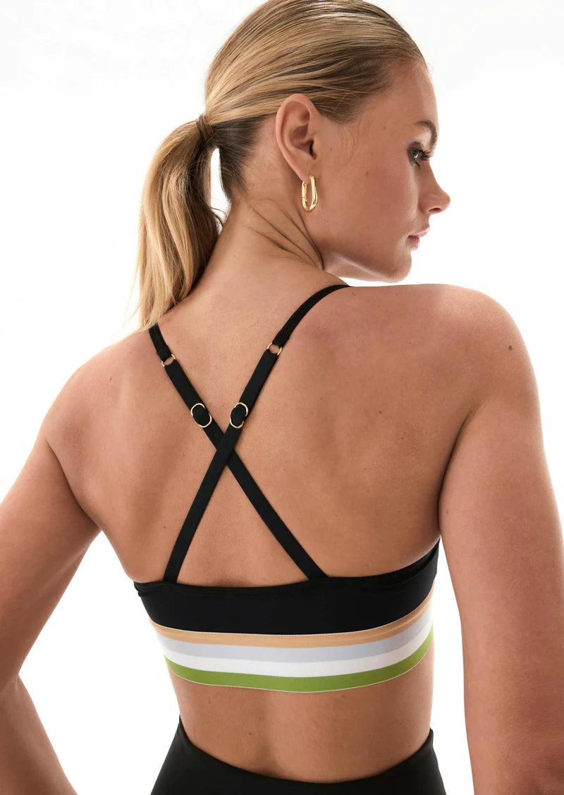 HALF VOLLEY SPORTS BRA IN BLACK