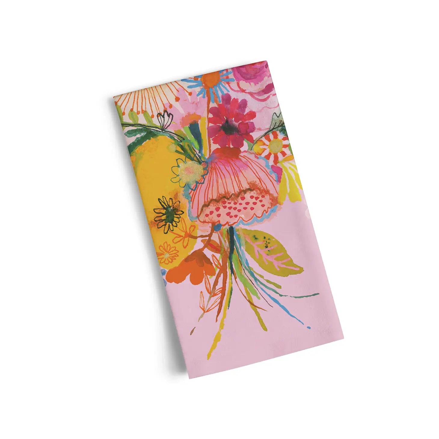 Floral Blush Cotton Tea Towel - Bella's House Tulsa
