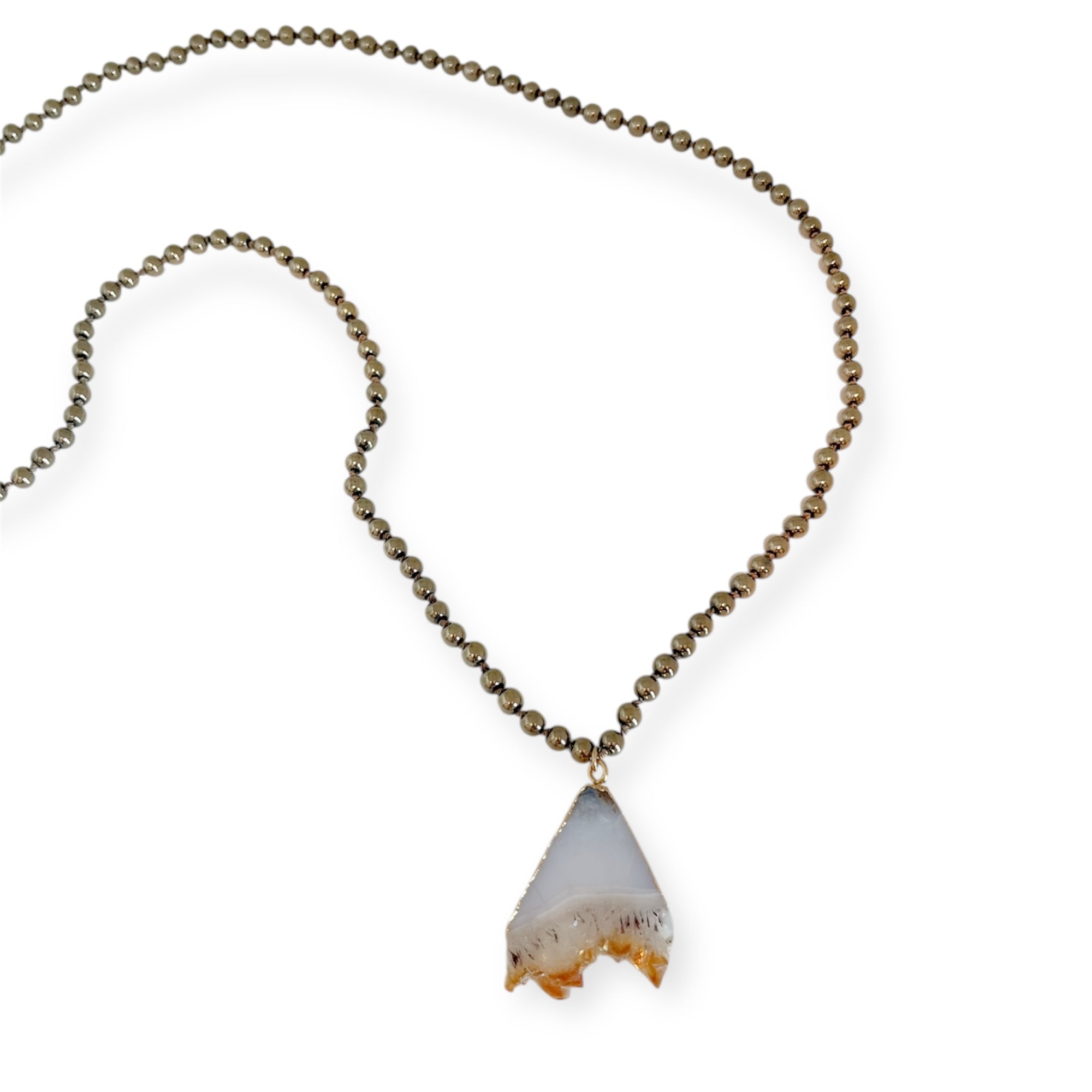AMJ Prism Bronze Bead Pendant Necklace