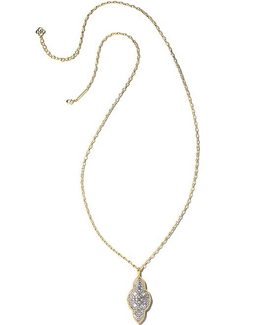 Abbie Long Pendant Necklace - Mix Metal