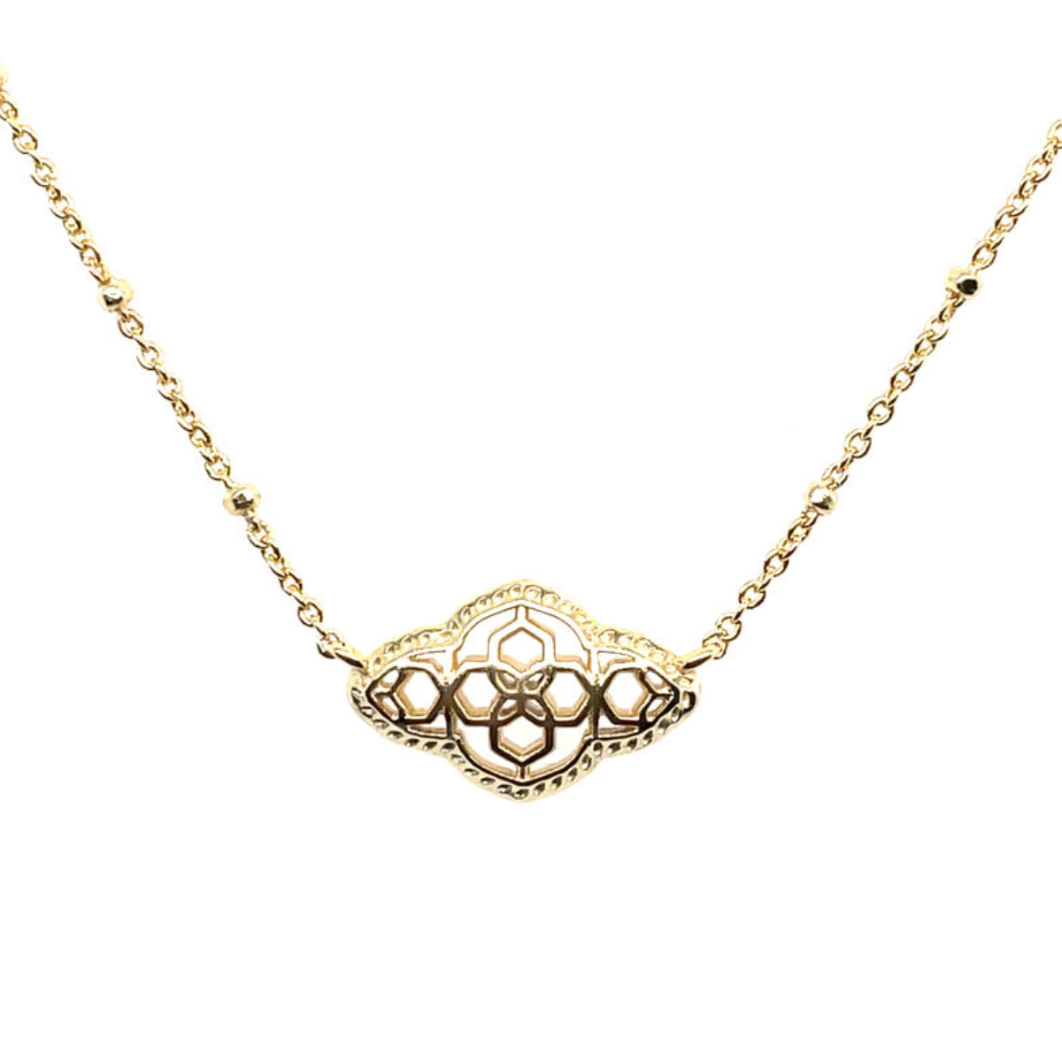 Abbie Pendant Necklace in Gold Filigree