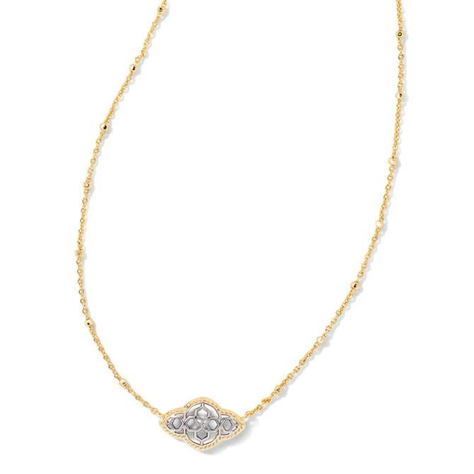 Abbie Pendant Necklace in Mix Metal