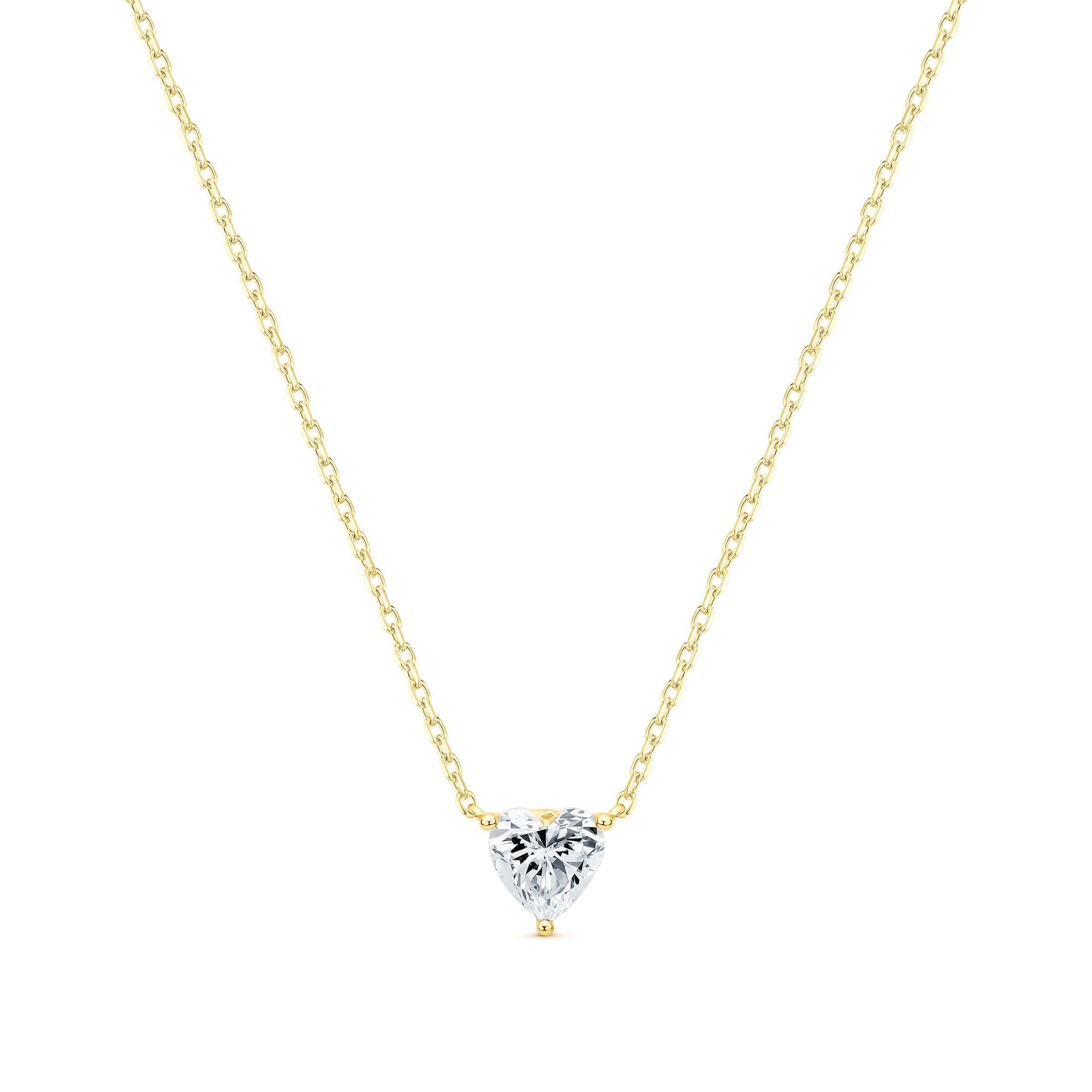 Alpha Heart Necklace Gold - Bella's House Tulsa