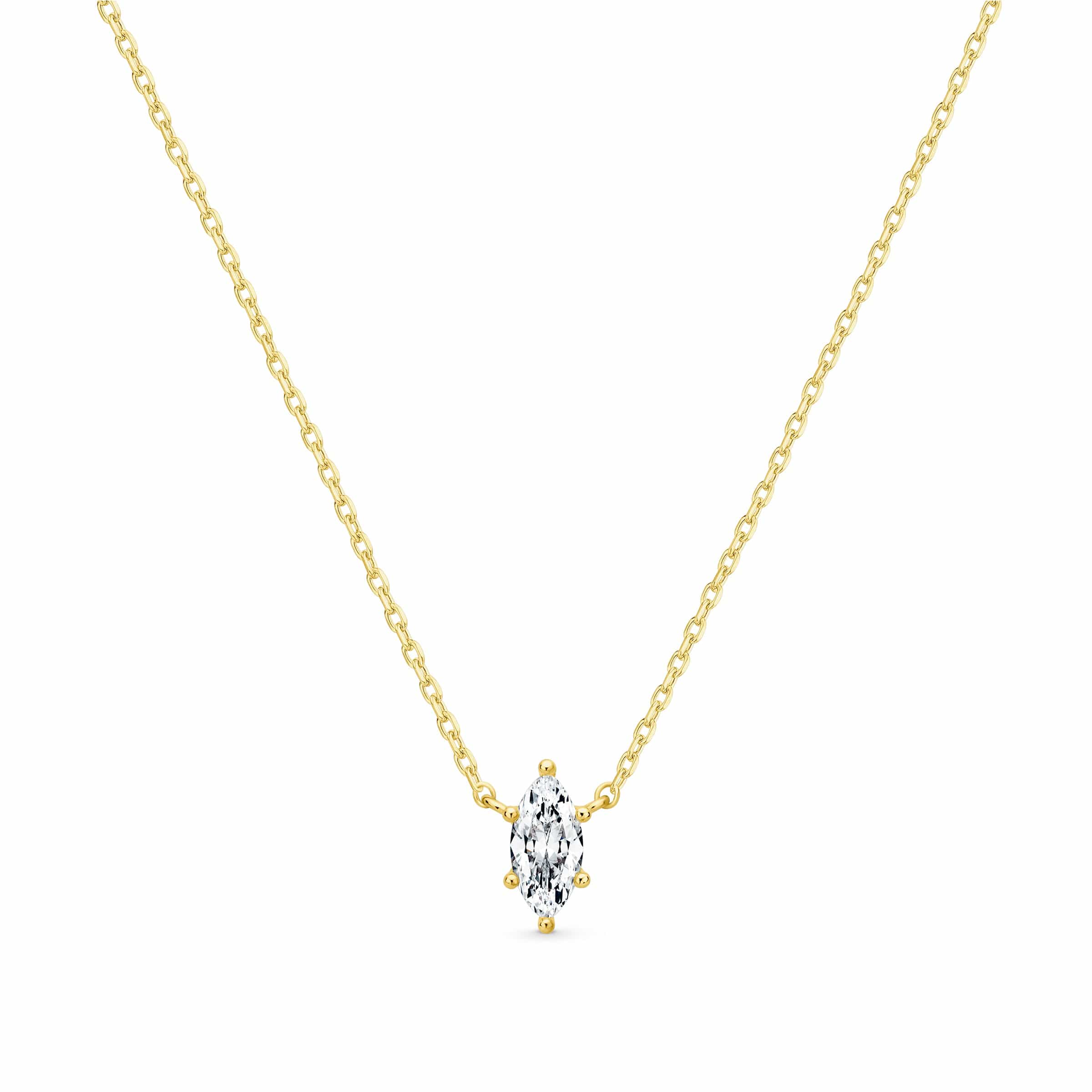 Alpha Marquis Necklace Gold - Bella's House Tulsa