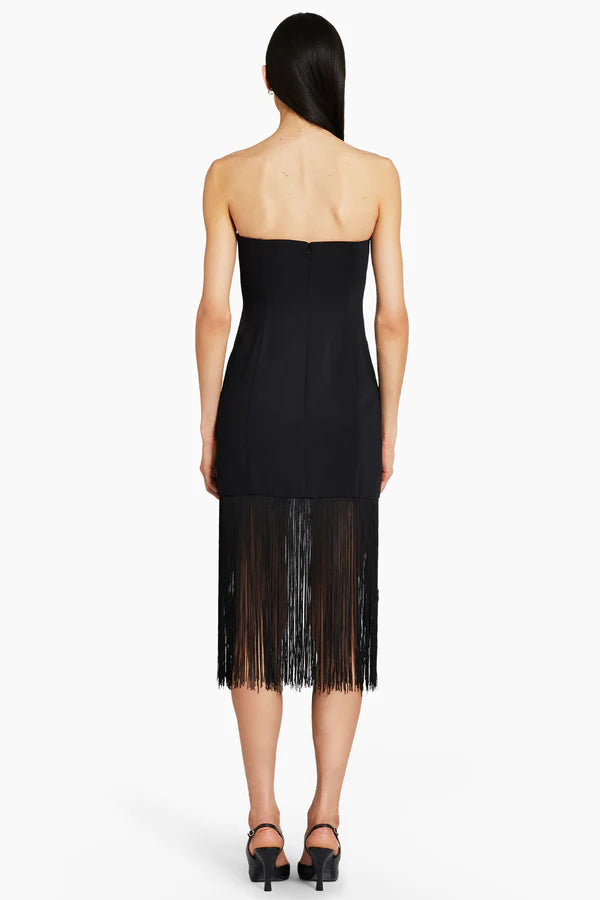Strapless Puzzle Dress w/ Fringe