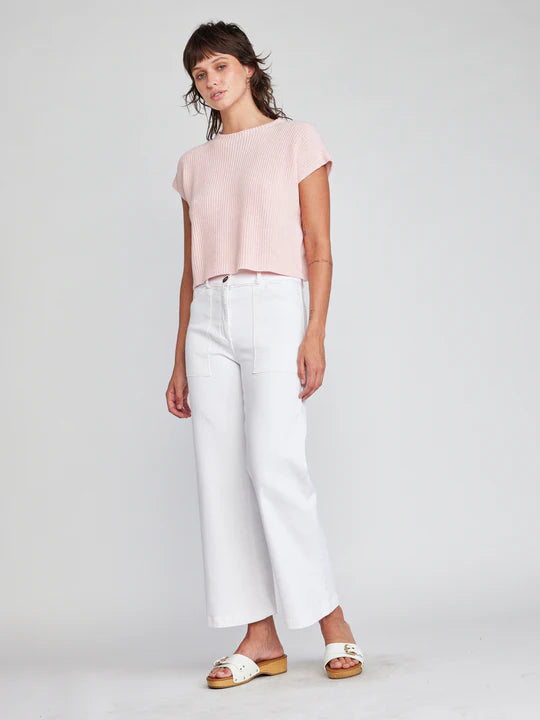 Aria Hi-Waist Pants White Denim