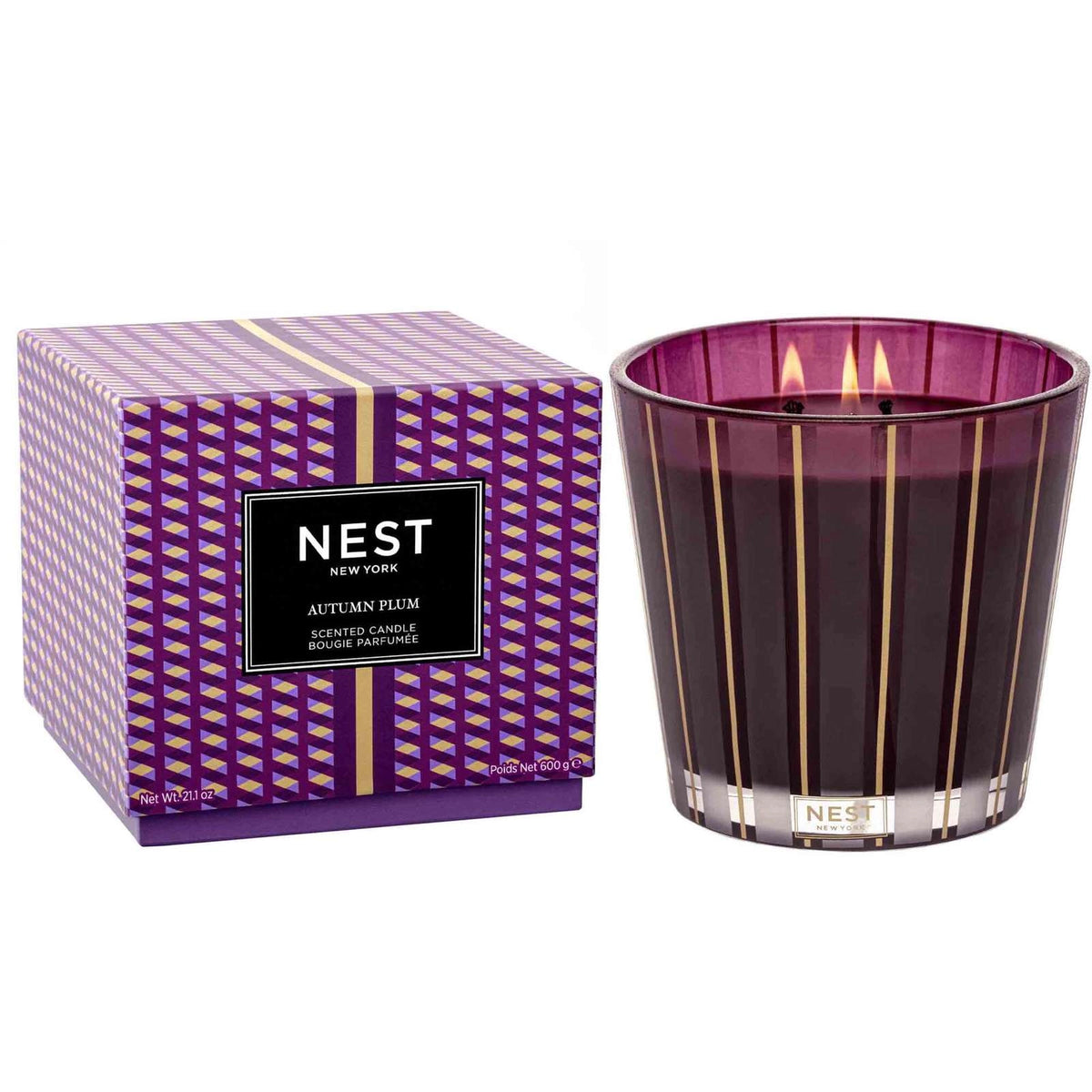 Nest Autumn Plum 3-Wick Candle