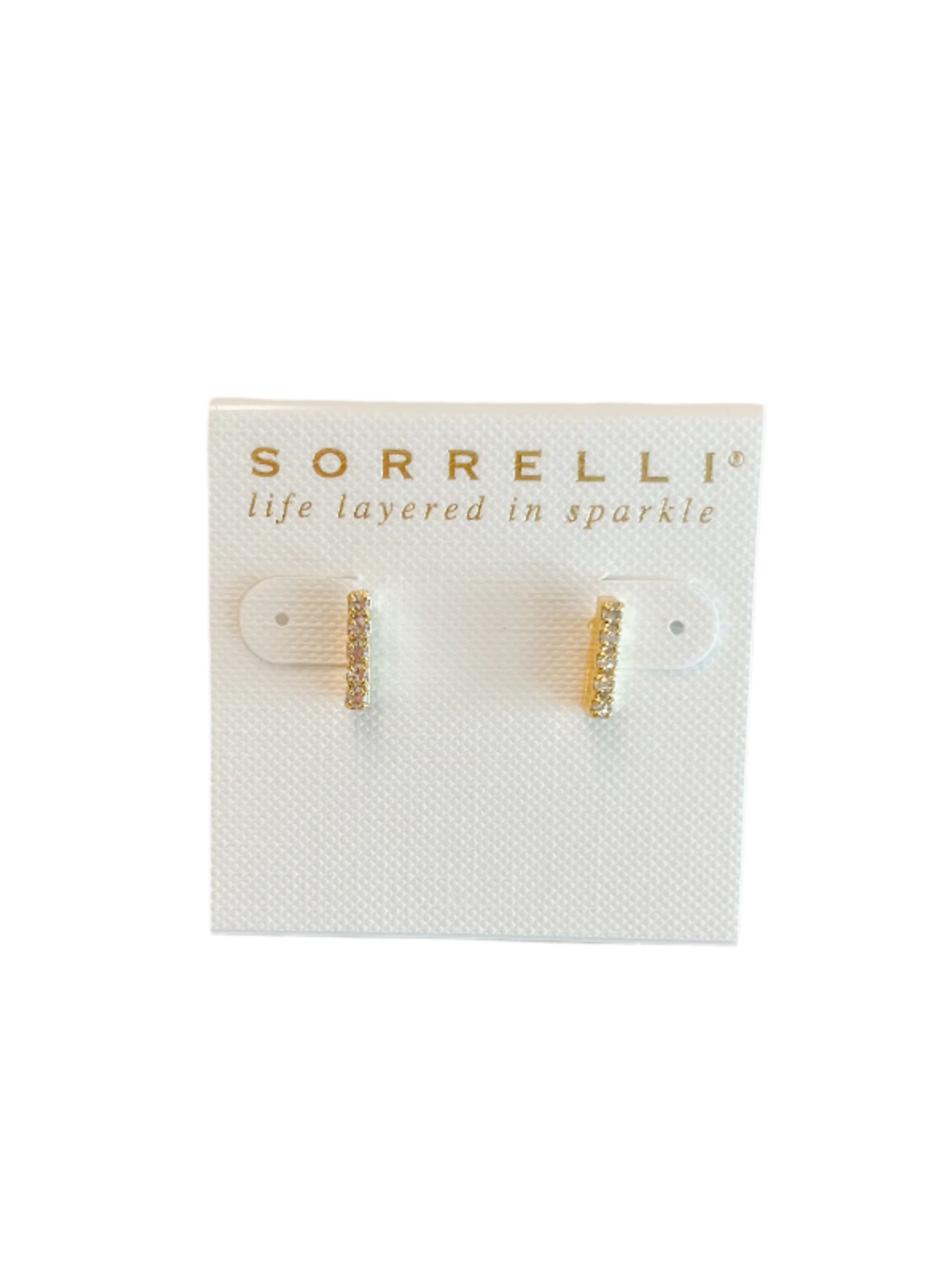 Bar Crystal Stud Earrings