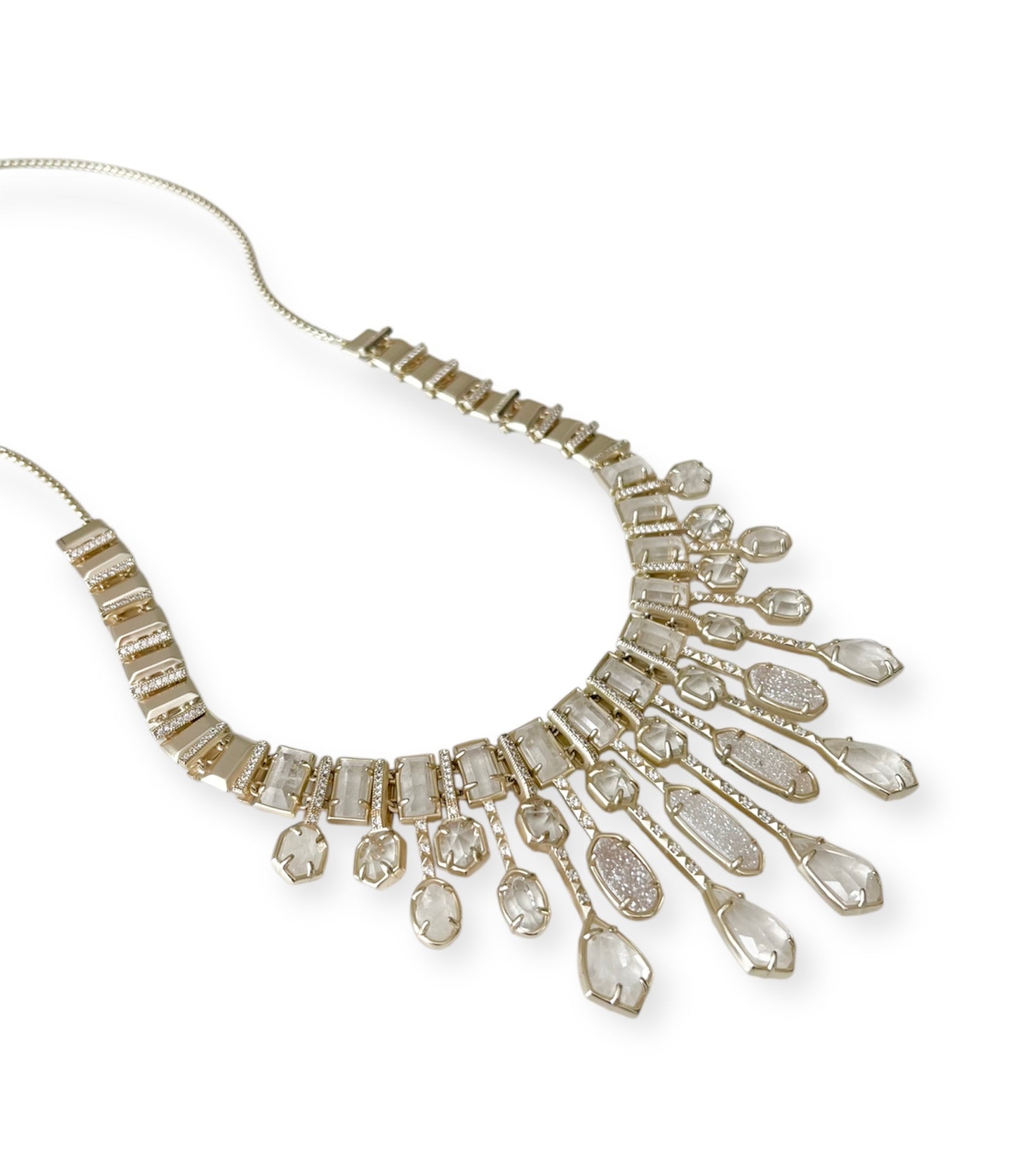 Bette Statement Necklace in Gold Iridescent Drusy - Bella's House Tulsa