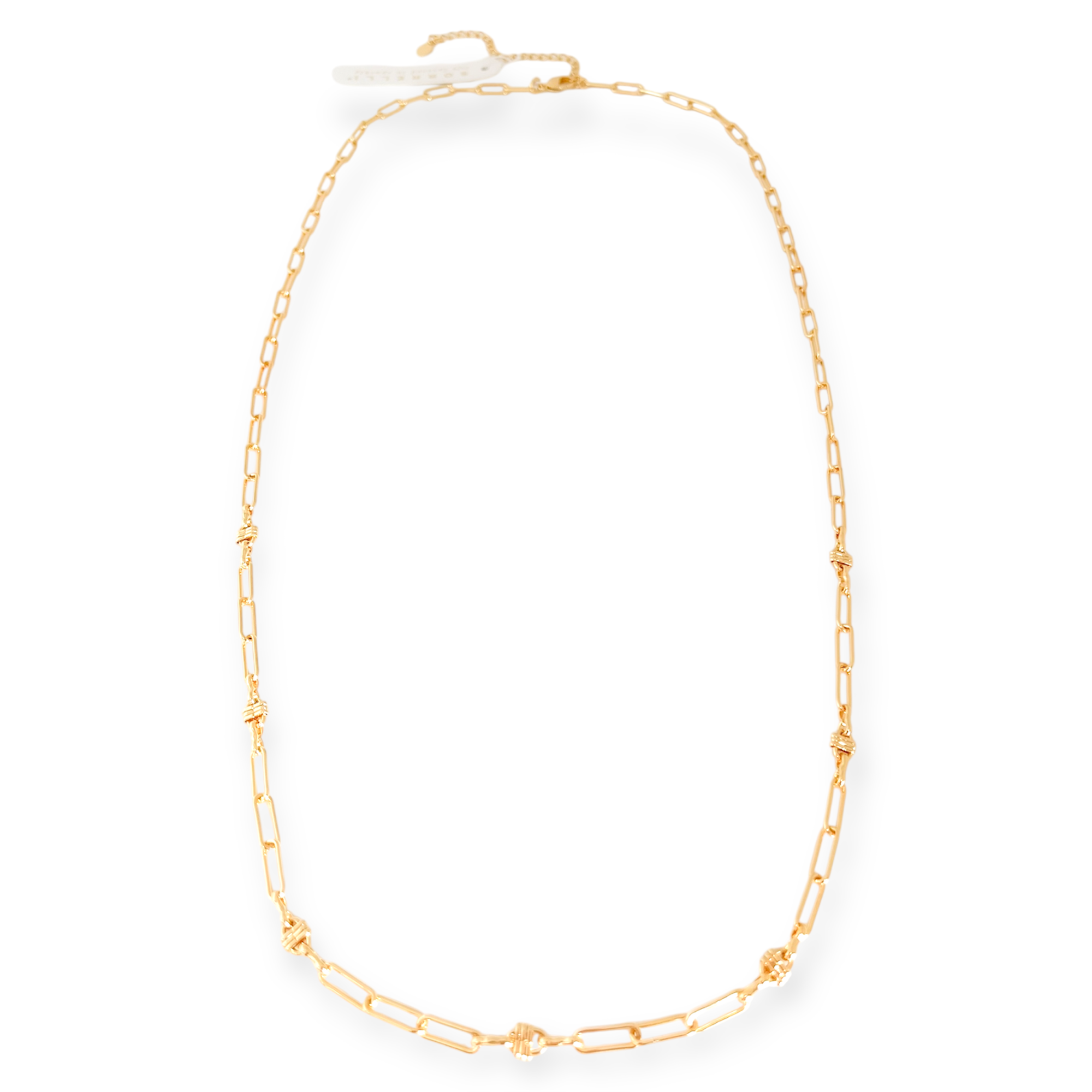 Bright Gold Link Chain Long Necklace