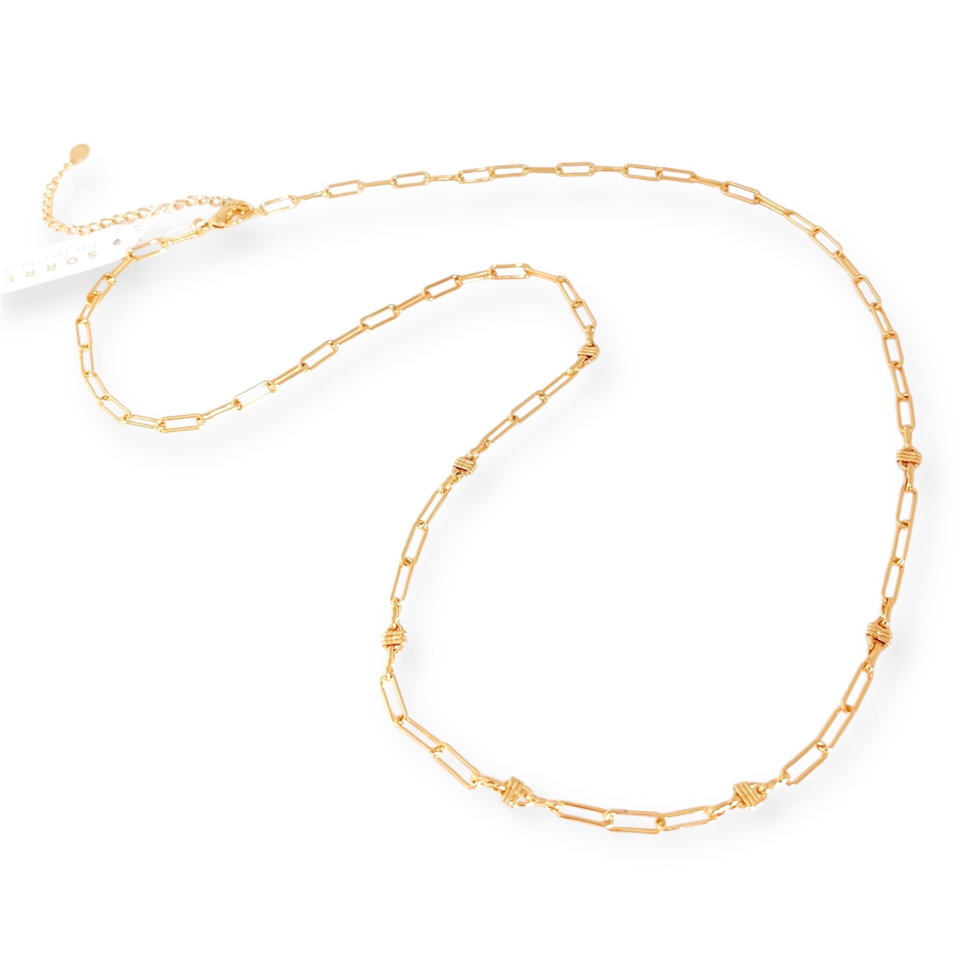 Bright Gold Link Chain Long Necklace