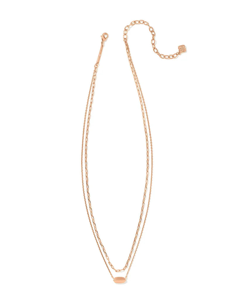 Brooke Multi Strand Rose Gold Necklace