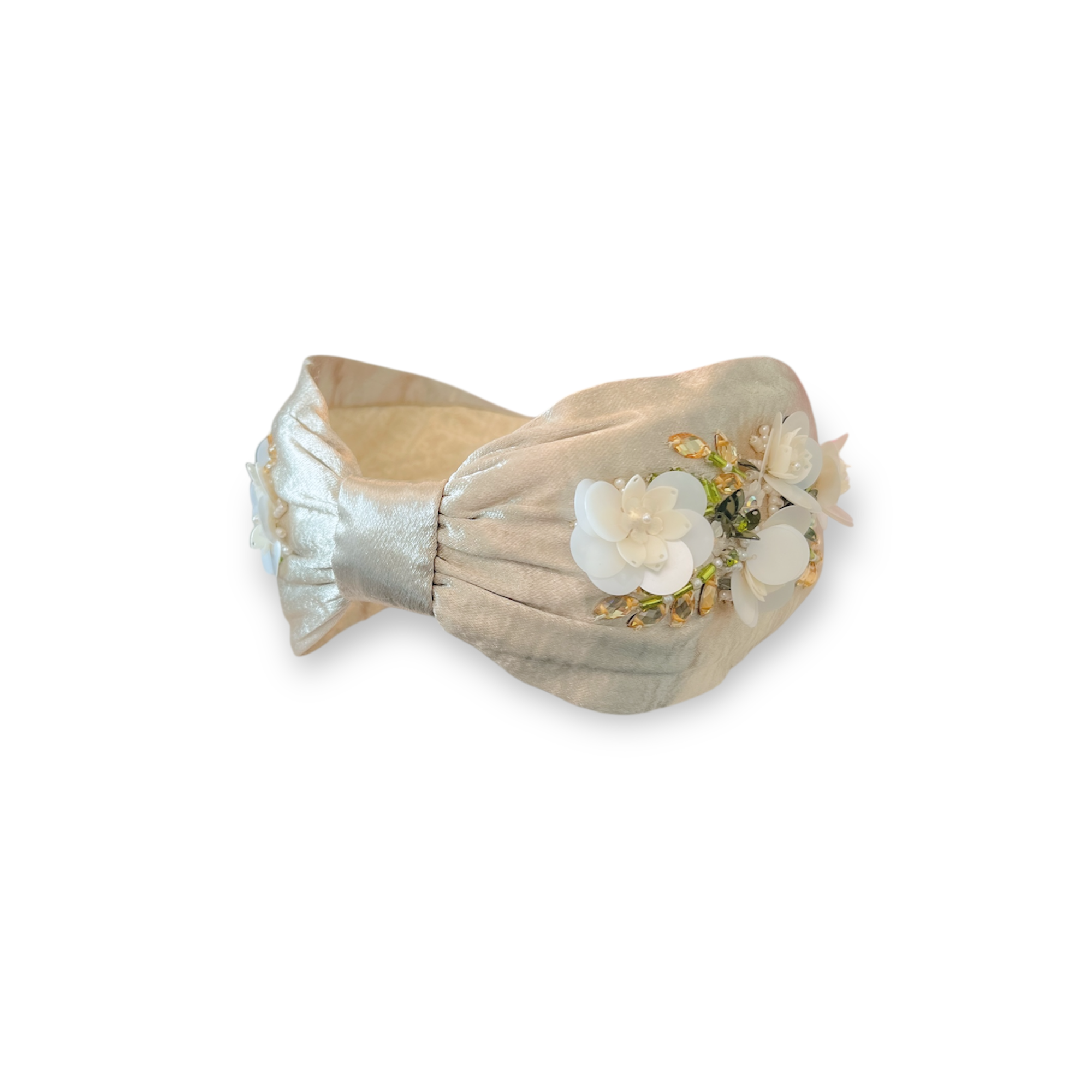 Chantelle Floral Gold Beaded Headband