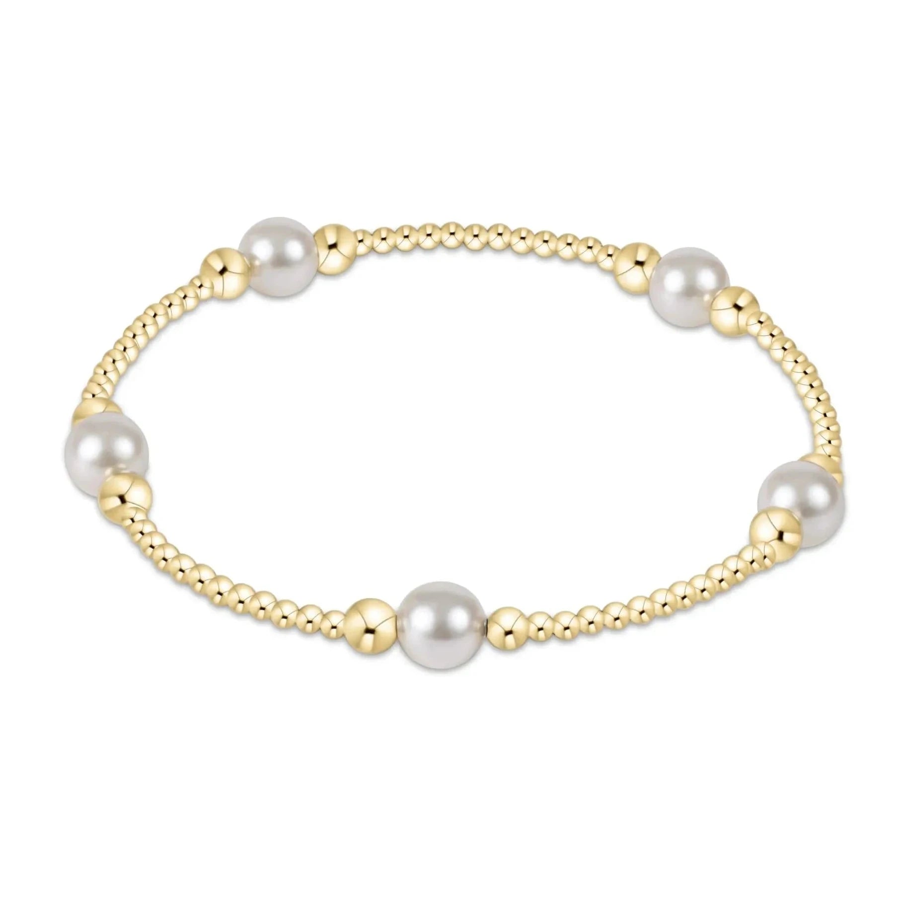 Classic Purpose Pearl 6mm Bead Bracelet – Gold