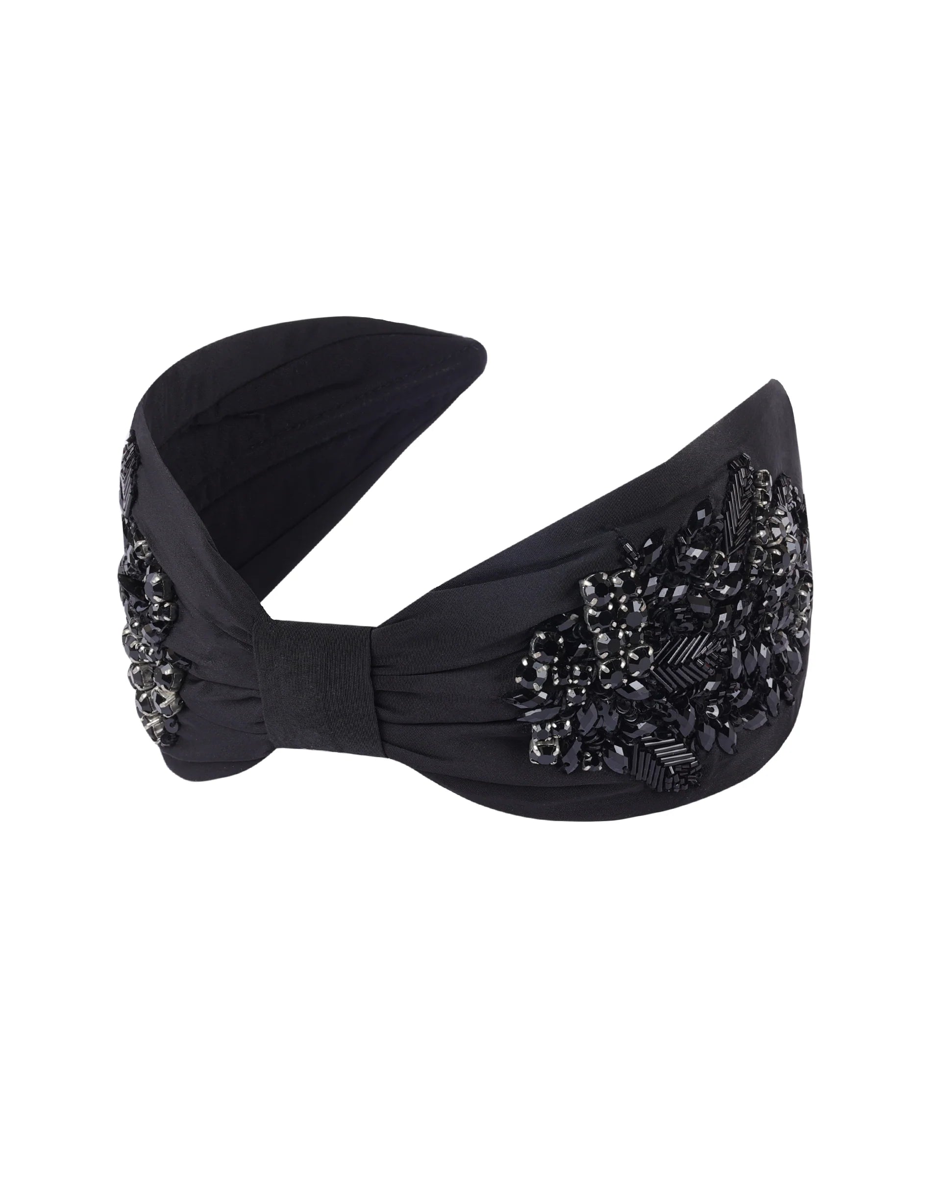 Dark Night Crystal Black Headband